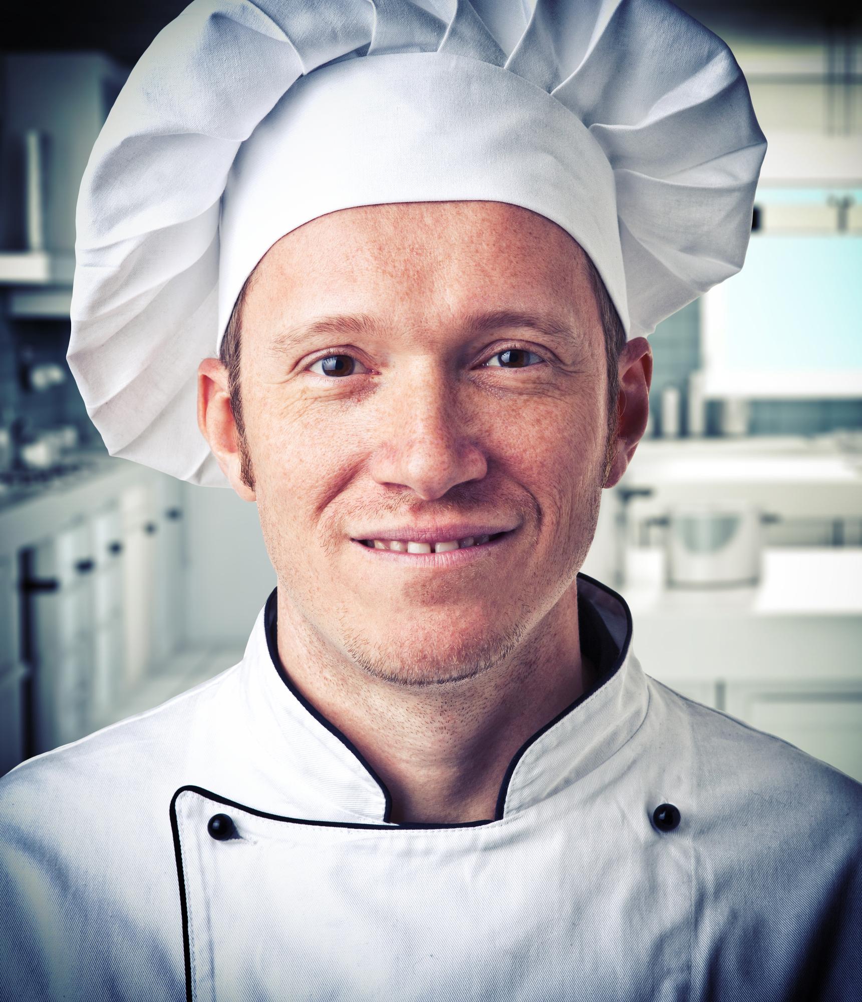 Chef istruttore con grembiule